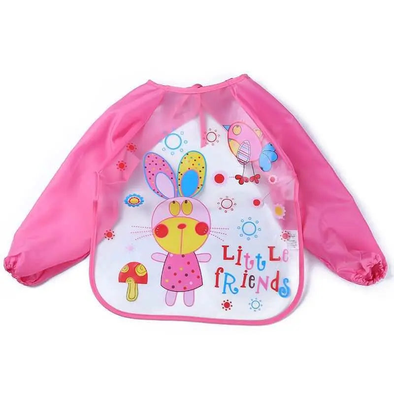 Children's Gown Long Sleeve Kids Waterproof Meal Baby Apron Painting Clothes Bib Protective Clothing - AMIR BAGS INDIA PRIVATE LIMITED
