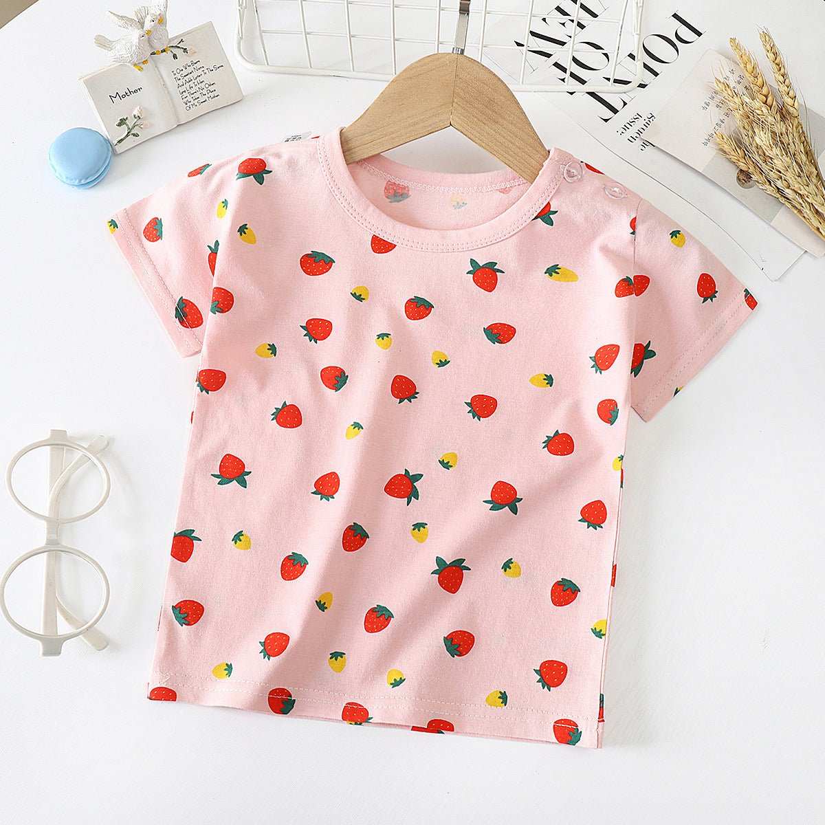 Children's Short - sleeved T-shirt cotton Baby Half - sleeved Bottoming Shirt - AMIR BAGS INDIA PRIVATE LIMITED