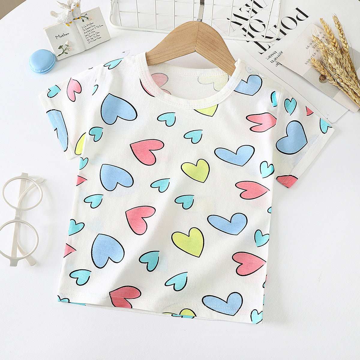 Children's Short - sleeved T-shirt cotton Baby Half - sleeved Bottoming Shirt - AMIR BAGS INDIA PRIVATE LIMITED
