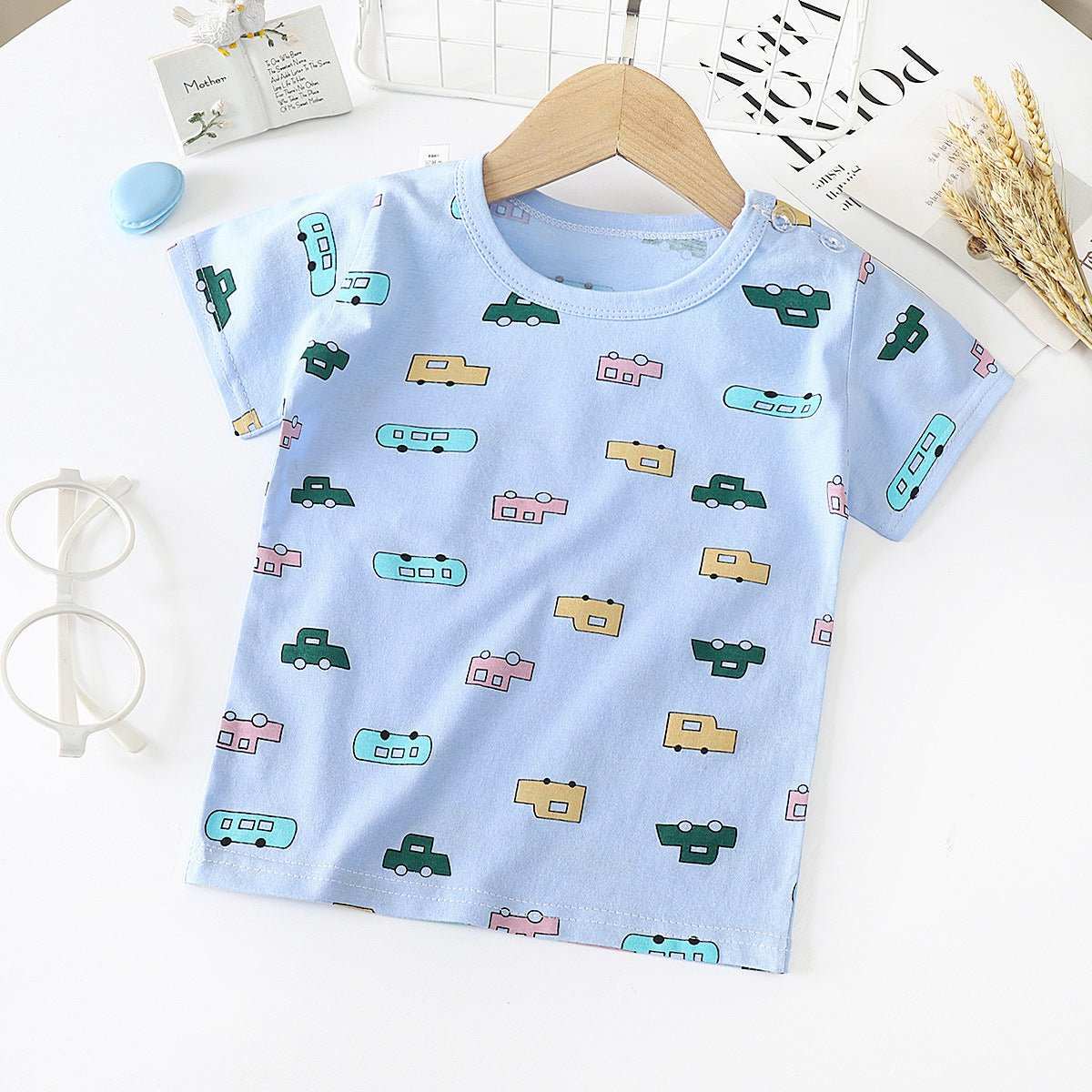 Children's Short - sleeved T-shirt cotton Baby Half - sleeved Bottoming Shirt - AMIR BAGS INDIA PRIVATE LIMITED