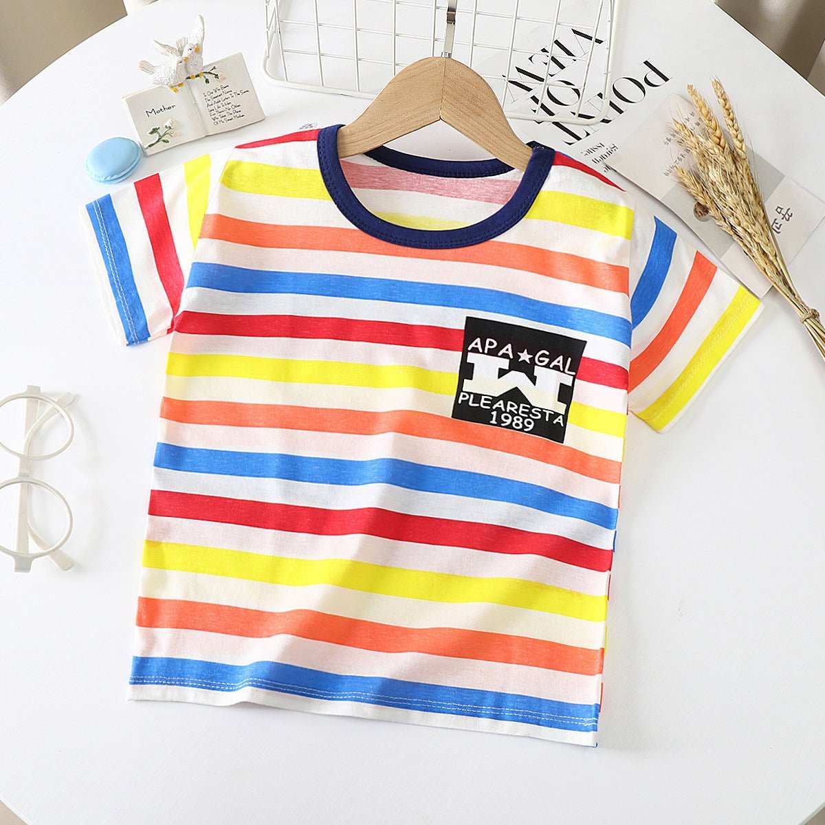 Children's Short - sleeved T-shirt cotton Baby Half - sleeved Bottoming Shirt - AMIR BAGS INDIA PRIVATE LIMITED