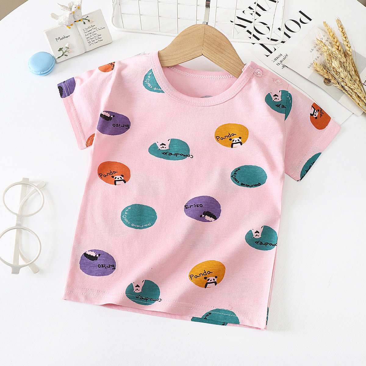 Children's Short - sleeved T-shirt cotton Baby Half - sleeved Bottoming Shirt - AMIR BAGS INDIA PRIVATE LIMITED