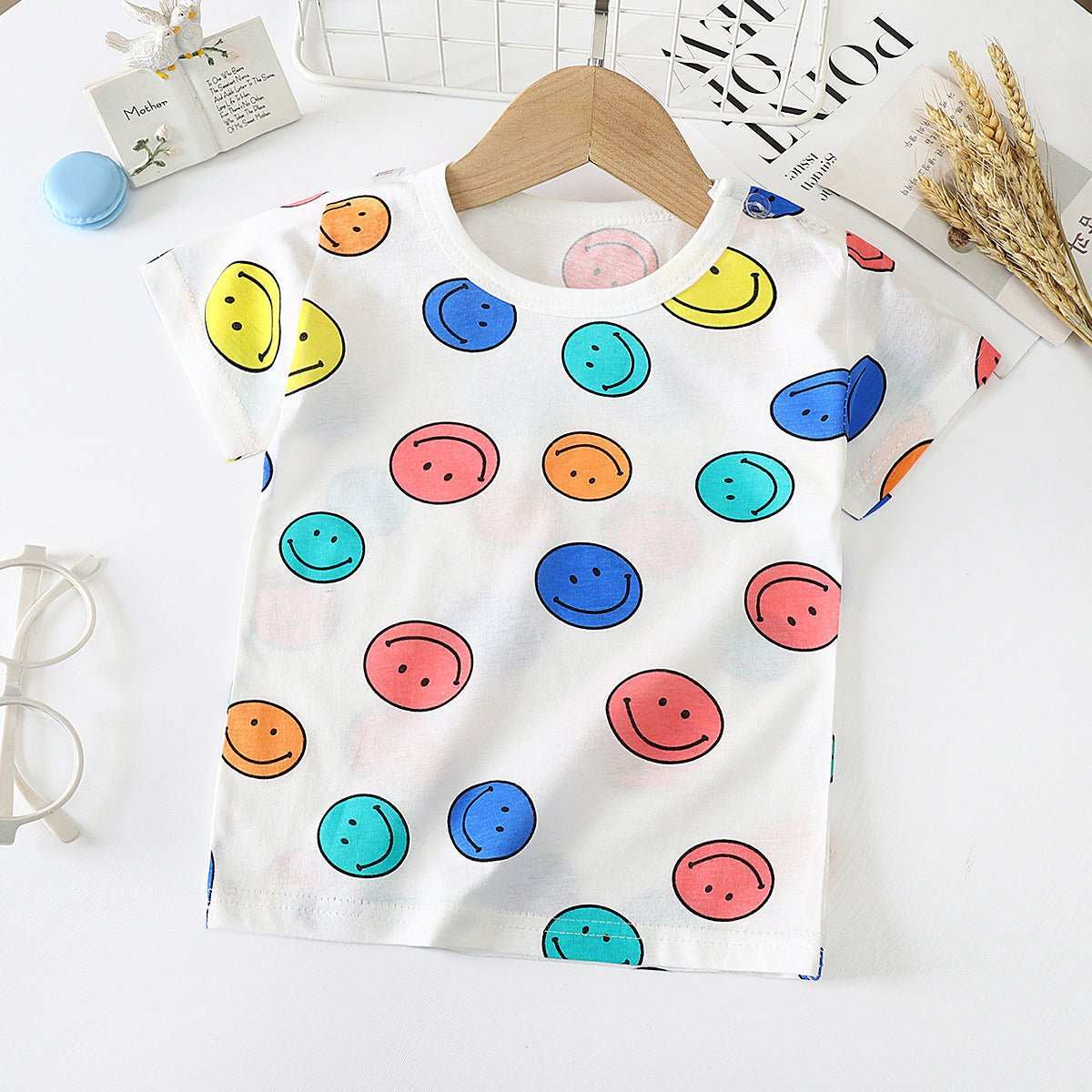 Children's Short - sleeved T-shirt cotton Baby Half - sleeved Bottoming Shirt - AMIR BAGS INDIA PRIVATE LIMITED