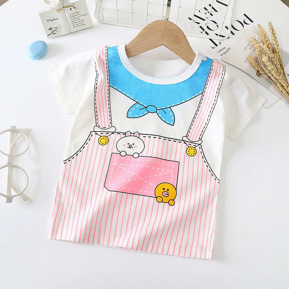 Children's Short - sleeved T-shirt cotton Baby Half - sleeved Bottoming Shirt - AMIR BAGS INDIA PRIVATE LIMITED