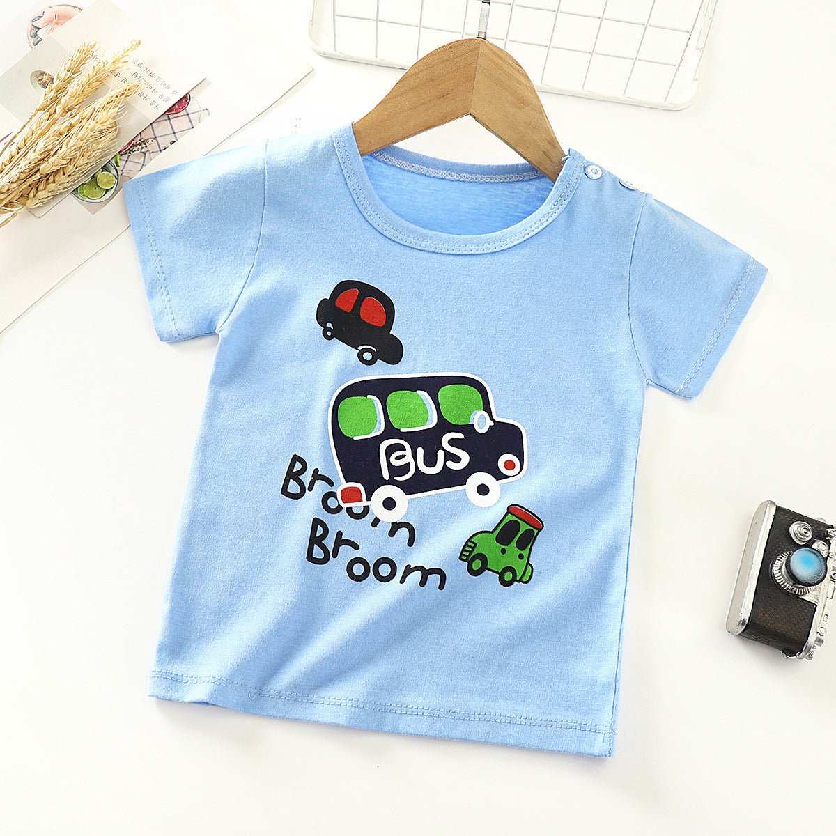 Children's Short - sleeved T-shirt cotton Baby Half - sleeved Bottoming Shirt - AMIR BAGS INDIA PRIVATE LIMITED