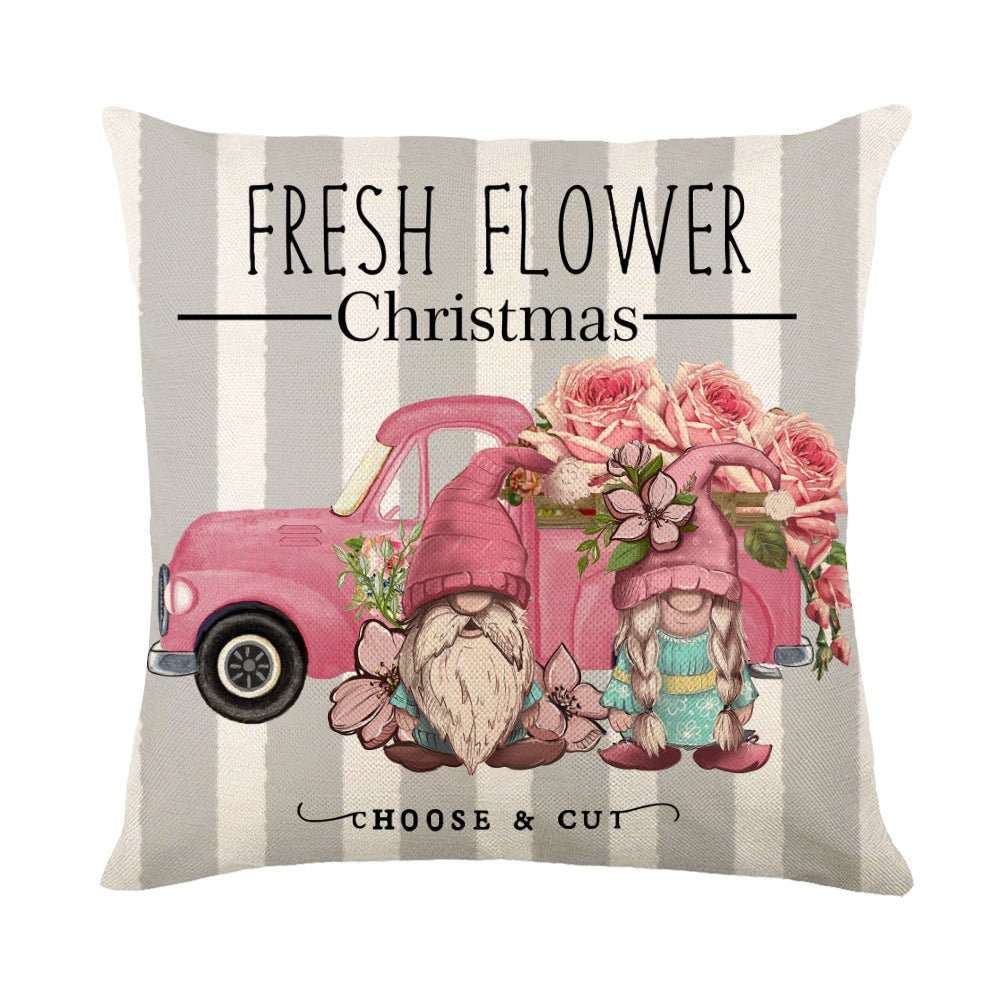 Christmas Decorations Pillow Covers Sofa Square Throw Pillow Cases Stamping Snowflake Waist Cushion Cover Home Bed Decor - AMIR BAGS INDIA PRIVATE LIMITED