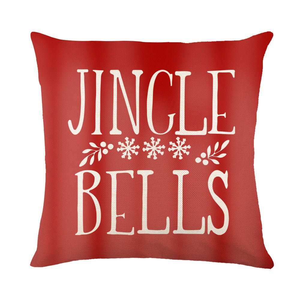 Christmas Decorations Pillow Covers Sofa Square Throw Pillow Cases Stamping Snowflake Waist Cushion Cover Home Bed Decor - AMIR BAGS INDIA PRIVATE LIMITED