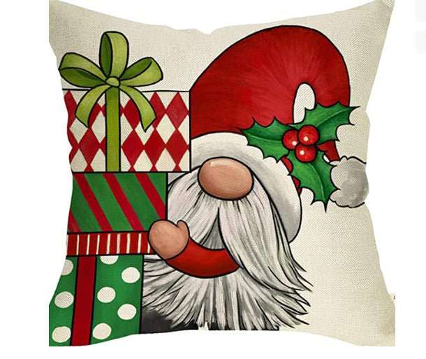 Christmas Decorations Pillow Covers Sofa Square Throw Pillow Cases Stamping Snowflake Waist Cushion Cover Home Bed Decor - AMIR BAGS INDIA PRIVATE LIMITED