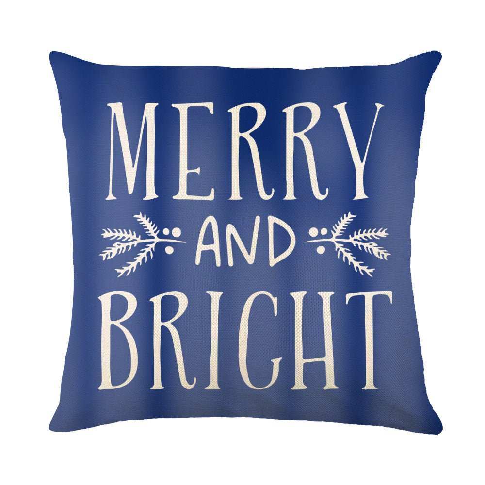 Christmas Decorations Pillow Covers Sofa Square Throw Pillow Cases Stamping Snowflake Waist Cushion Cover Home Bed Decor - AMIR BAGS INDIA PRIVATE LIMITED
