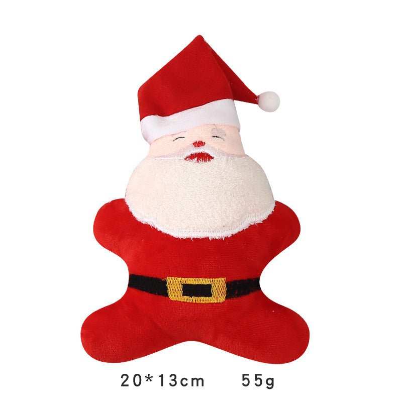 Christmas Dog Plush Sounding Puppy Pets Toy Santa Claus Decorations Pet Products - AMIR BAGS INDIA PRIVATE LIMITED