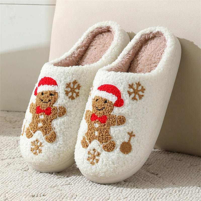 Christmas Snowflake Gingerbread Slippers Winter Indoor Non-slip Floor Overview:Unique design, stylish and beautiful.Good material, comfortable feet.A variety of colors, any choice.Specification:Sole material: TPRUpper material: PlushApDropshipmanAMIR BAGS INDIA PRIVATE LIMITEDnull