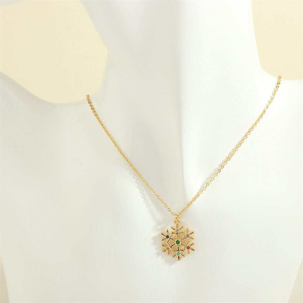Christmas Tree Santa Claus Elk Snowman Oil - drop Necklace With Colored Rhinestones Ins Festival Clavicle Chain Necklace For Women Jewelry - AMIR BAGS INDIA PRIVATE LIMITED