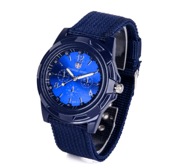 Cloth Belt Weaving Belt Military Watch Sea and Land Air Force Movement Quartz Military Watch - AMIR BAGS INDIA PRIVATE LIMITED