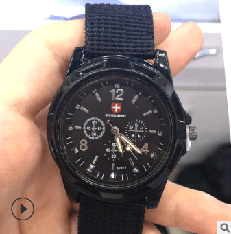 Cloth Belt Weaving Belt Military Watch Sea and Land Air Force Movement Quartz Military Watch - AMIR BAGS INDIA PRIVATE LIMITED