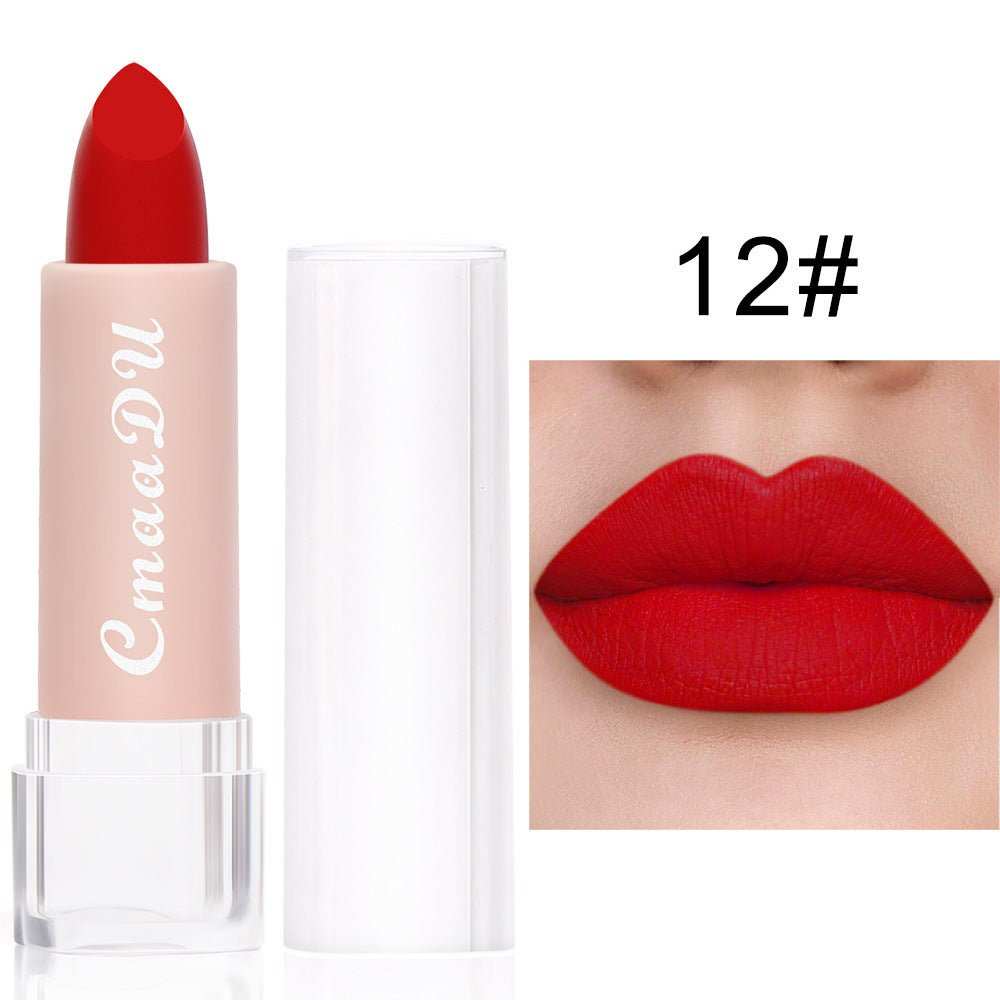 CmaaDu15 Color Matte Moisturizing Lipstick Waterproof Matte Lip Gloss - AMIR BAGS INDIA PRIVATE LIMITED