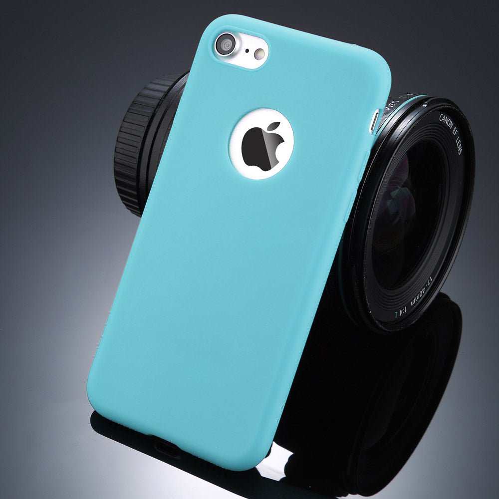Compatible with Apple, Candy Color Phone Case For iPhone 7 Plus Plain Soft Silicon TPU Back Cover Cases For iPhoneX 7 6 6S Plus 5 5S SE Case Coque - AMIR BAGS INDIA PRIVATE LIMITED