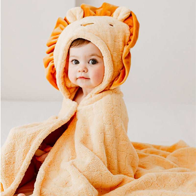 Coral Fleece Bath Towel Lion Koala Bath Towel - AMIR BAGS INDIA PRIVATE LIMITED