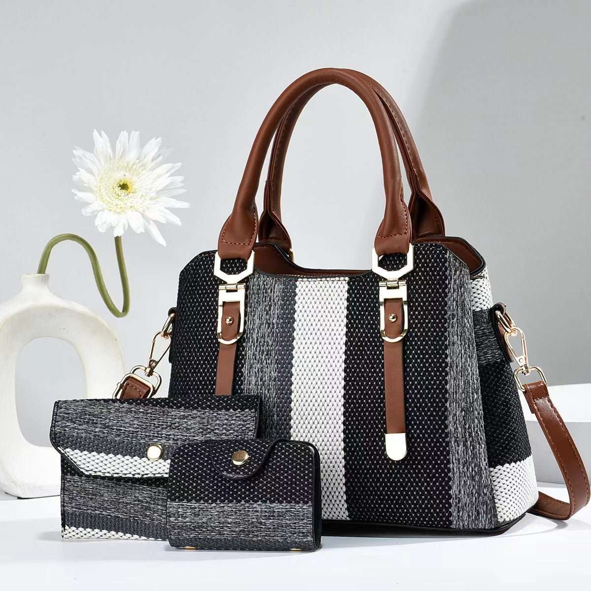 Crossbody Large Capacity New Son And Mother Canvas Contrast Color HandProduct information:Lining texture: PUApplicable scenarios: Daily matchingColor: Style 1, Style 2, Style 3, style 4, style 5, Style 6, style 7, Style 8Outer bag typeDropshipmanAMIR BAGS INDIA PRIVATE LIMITEDnull