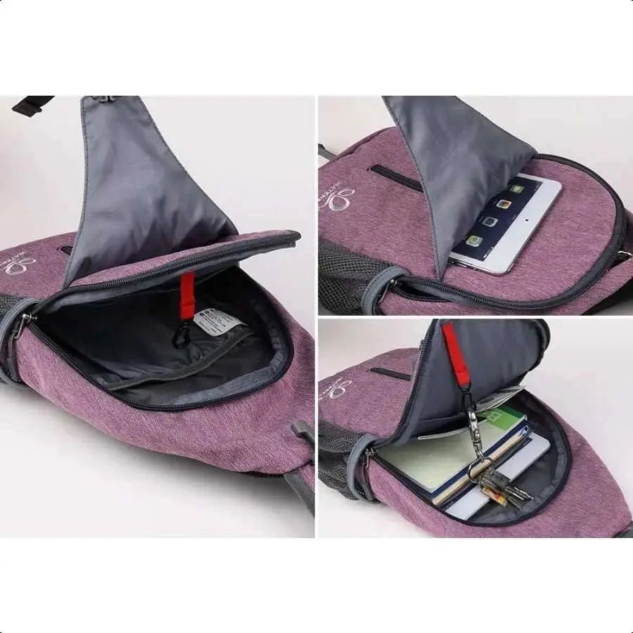 Crossbody Sling Backpack Sling Bag Travel Hiking Chest Bag Daypack - AMIR BAGS INDIA PRIVATE LIMITED