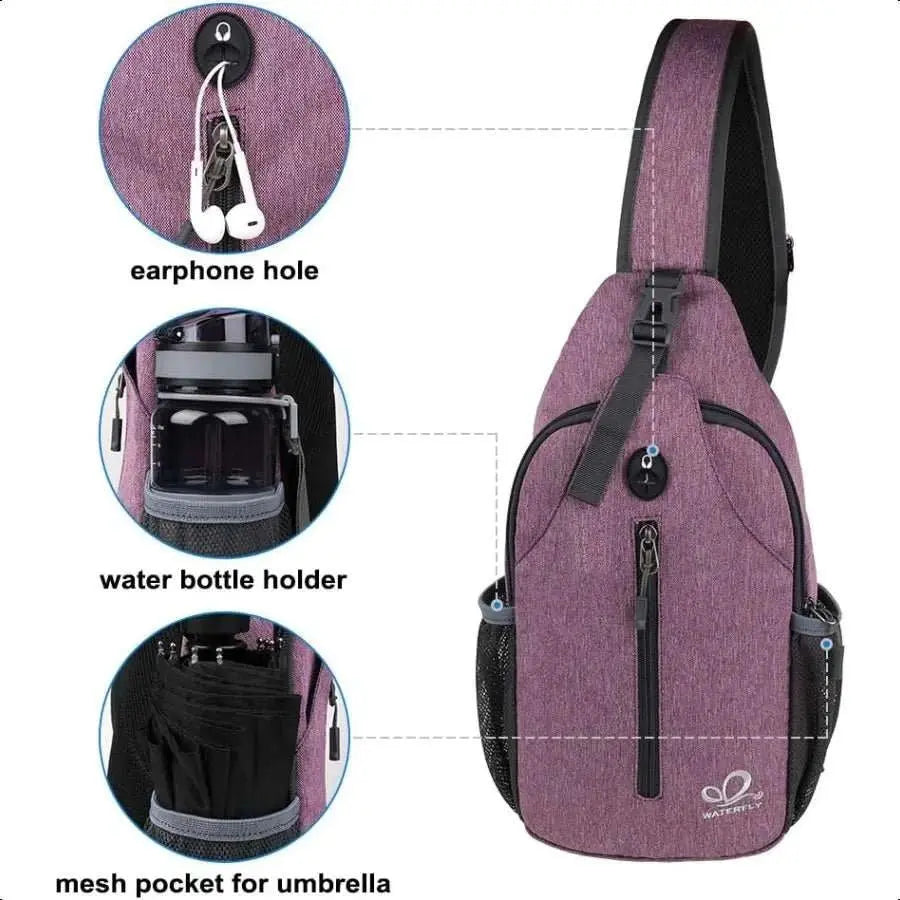 Crossbody Sling Backpack Sling Bag Travel Hiking Chest Bag Daypack - AMIR BAGS INDIA PRIVATE LIMITED
