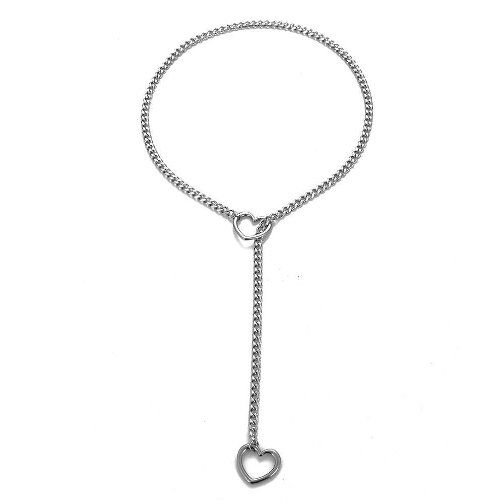 Cuban Adjustable Heart Shaped Necklace - AMIR BAGS INDIA PRIVATE LIMITED