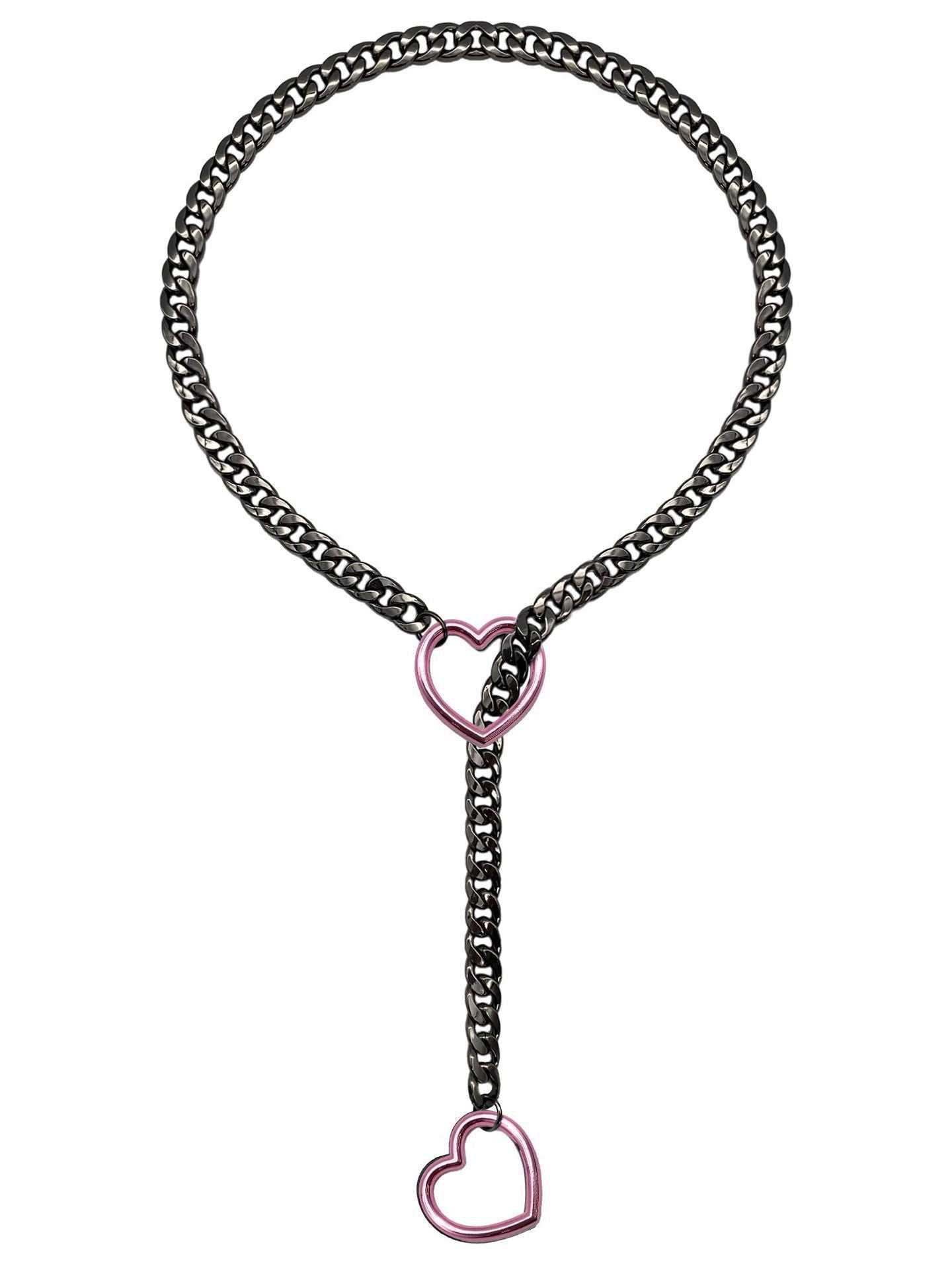 Cuban Adjustable Heart Shaped Necklace - AMIR BAGS INDIA PRIVATE LIMITED