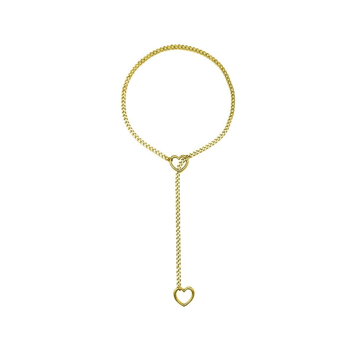 Cuban Adjustable Heart Shaped Necklace - AMIR BAGS INDIA PRIVATE LIMITED