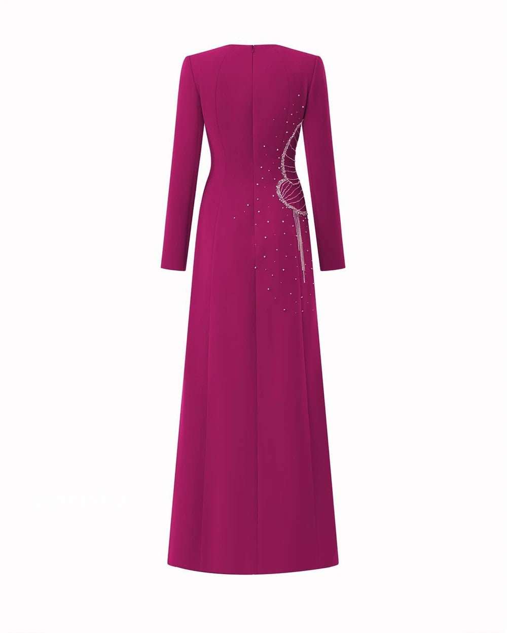 Customized Jersey Beading Draped Cocktail Party A - Line Square Collar Bespoke Occasion Gown Long Dresses - AMIR BAGS INDIA PRIVATE LIMITED