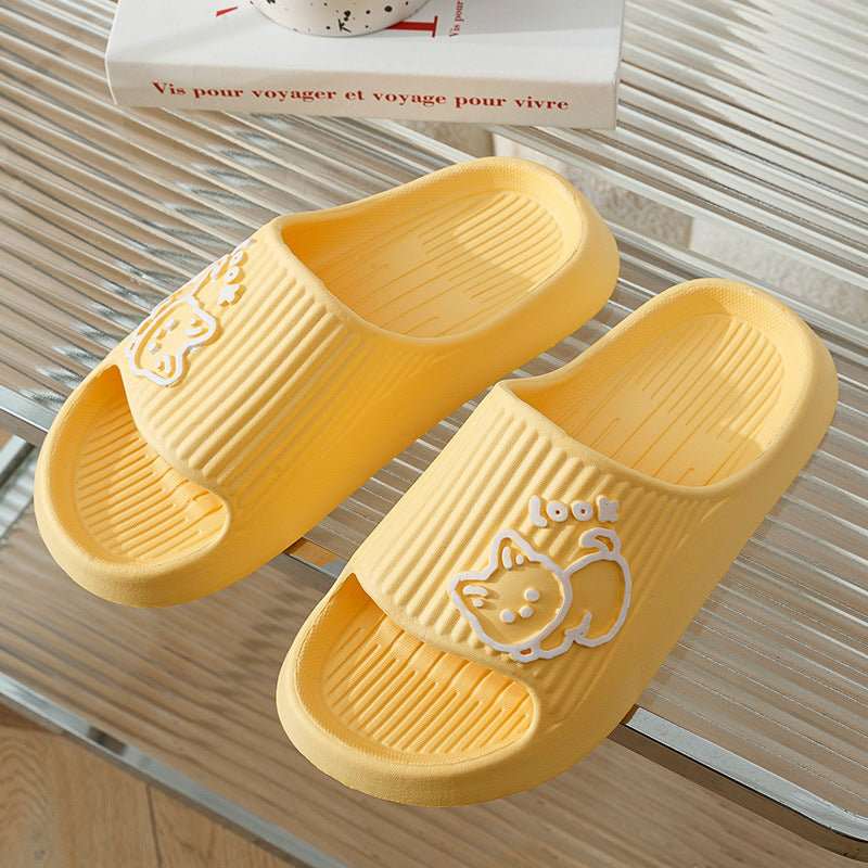 Cute Cat Slippers Summer Women Home Shoes Bath Thick Platform Non - Slip Slides Indoor Outdoor - AMIR BAGS INDIA PRIVATE LIMITED