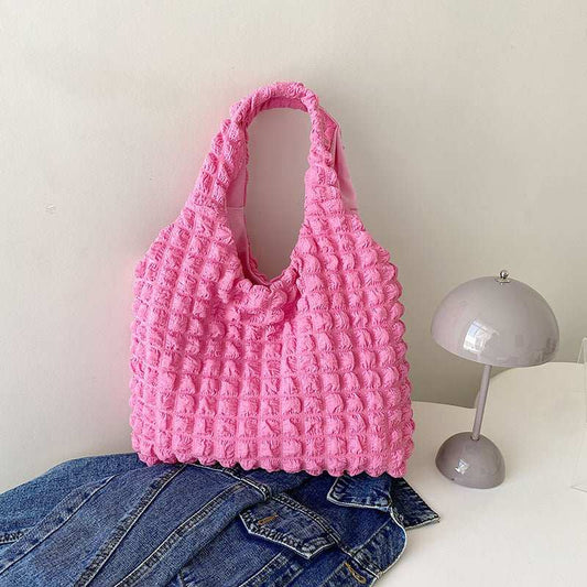 Cute Pleated Puff Shouder Bag Women Large - capacity Cloud Armpit Bag Winter Fashion Handbags Girls - AMIR BAGS INDIA PRIVATE LIMITED