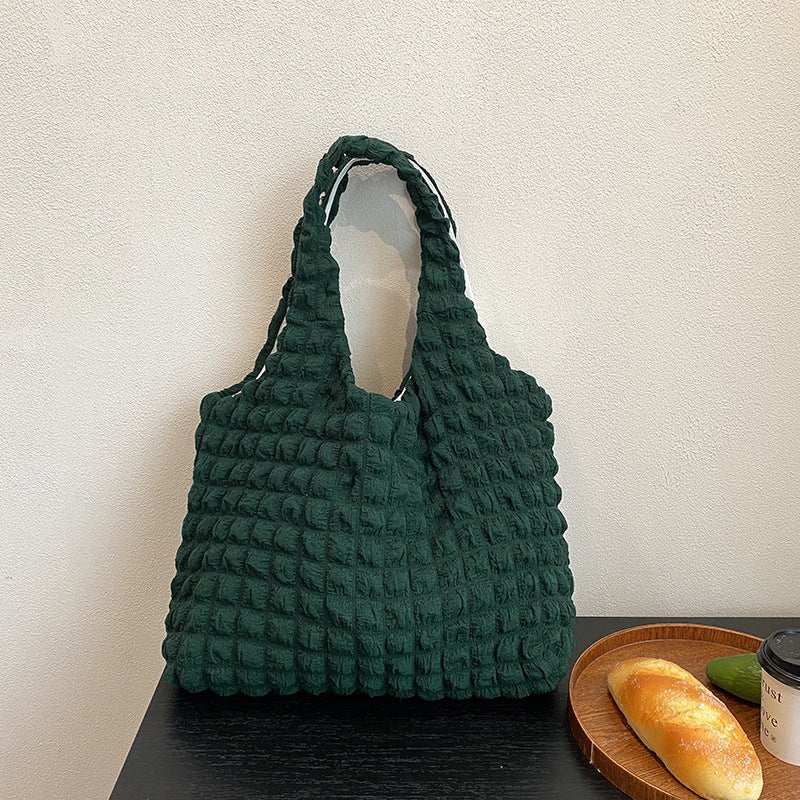 Cute Pleated Puff Shouder Bag Women Large - capacity Cloud Armpit Bag Winter Fashion Handbags Girls - AMIR BAGS INDIA PRIVATE LIMITED