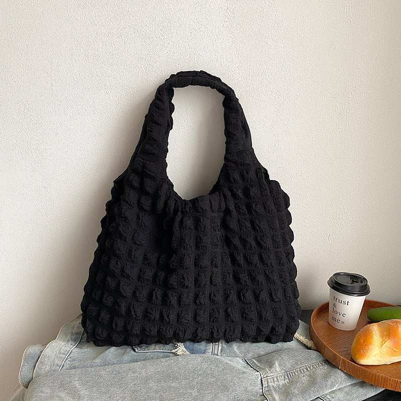 Cute Pleated Puff Shouder Bag Women Large - capacity Cloud Armpit Bag Winter Fashion Handbags Girls - AMIR BAGS INDIA PRIVATE LIMITED