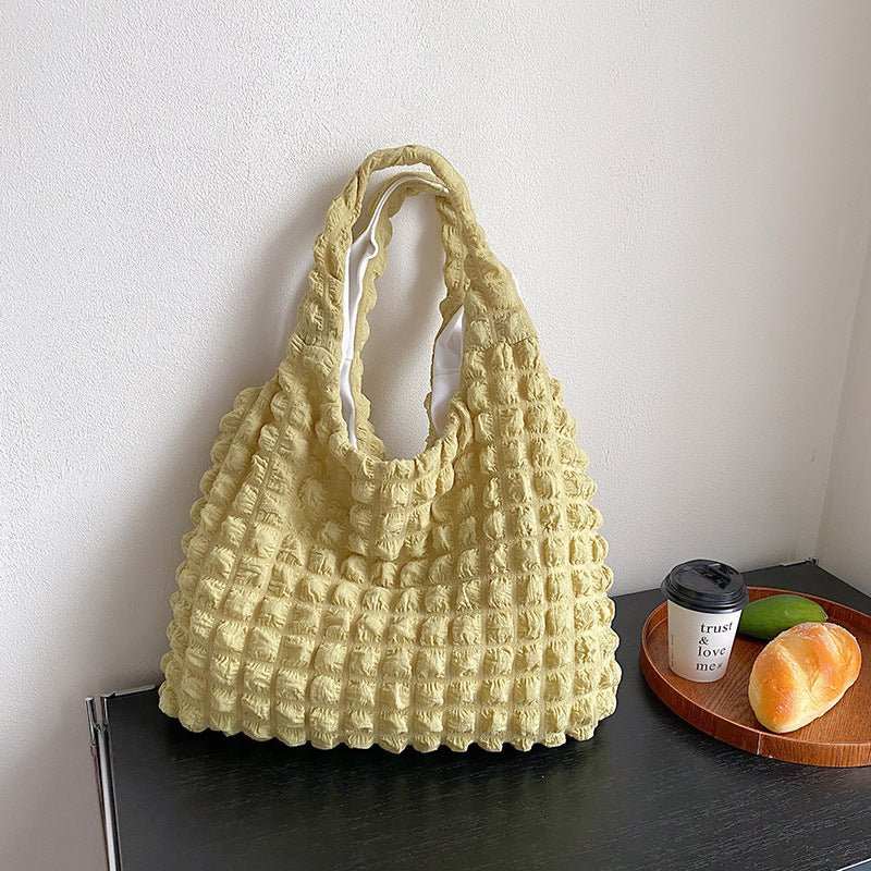 Cute Pleated Puff Shouder Bag Women Large - capacity Cloud Armpit Bag Winter Fashion Handbags Girls - AMIR BAGS INDIA PRIVATE LIMITED