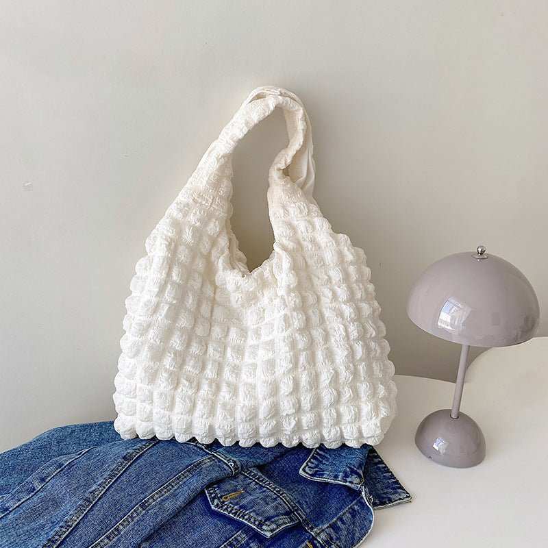 Cute Pleated Puff Shouder Bag Women Large - capacity Cloud Armpit Bag Winter Fashion Handbags Girls - AMIR BAGS INDIA PRIVATE LIMITED