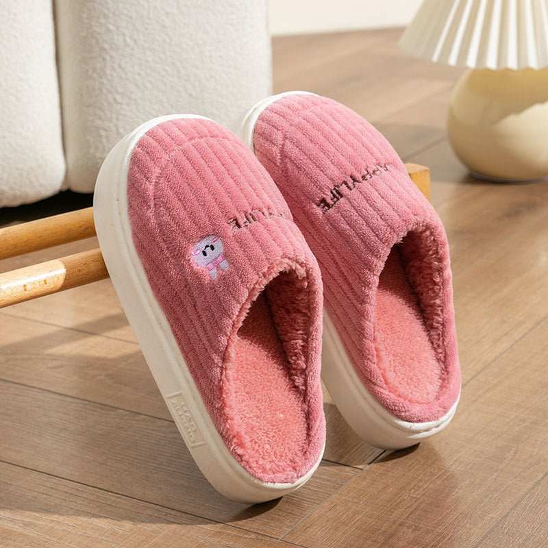 Cute Rabbit Slippers Winter Warm Home Shoes Non Slip Plush Bedroom Slippers - AMIR BAGS INDIA PRIVATE LIMITED