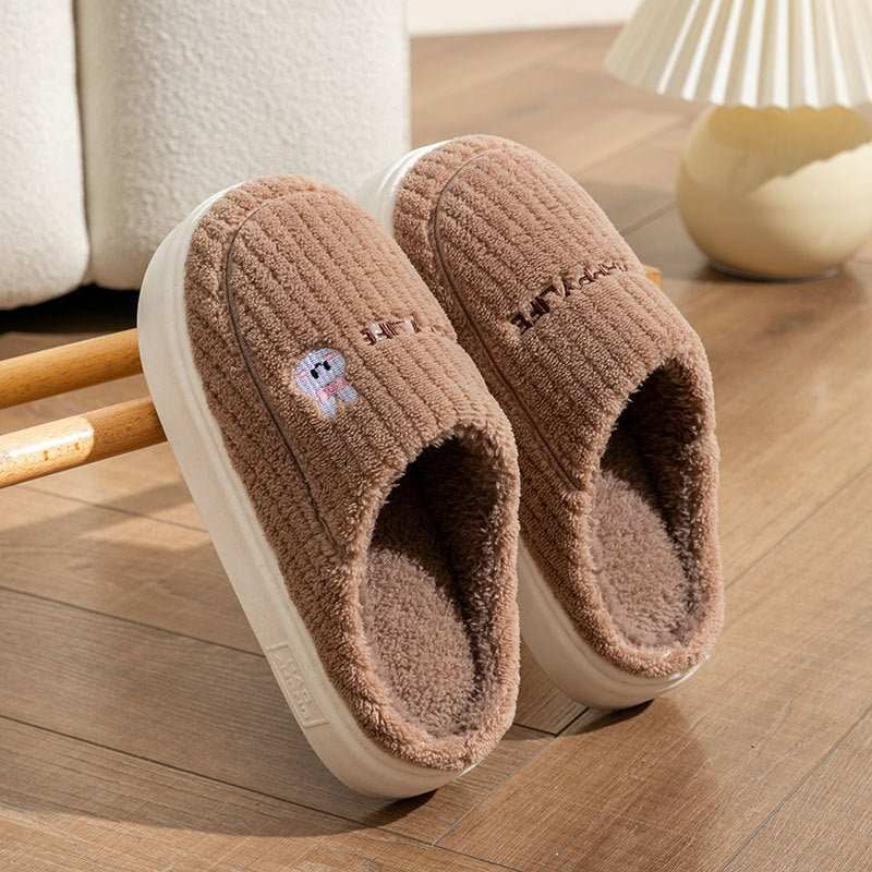 Cute Rabbit Slippers Winter Warm Home Shoes Non Slip Plush Bedroom Slippers - AMIR BAGS INDIA PRIVATE LIMITED