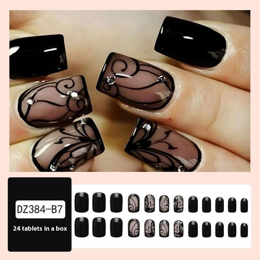 Dark Ins Style Black Vine Wearing Nails And Nails - AMIR BAGS INDIA PRIVATE LIMITED