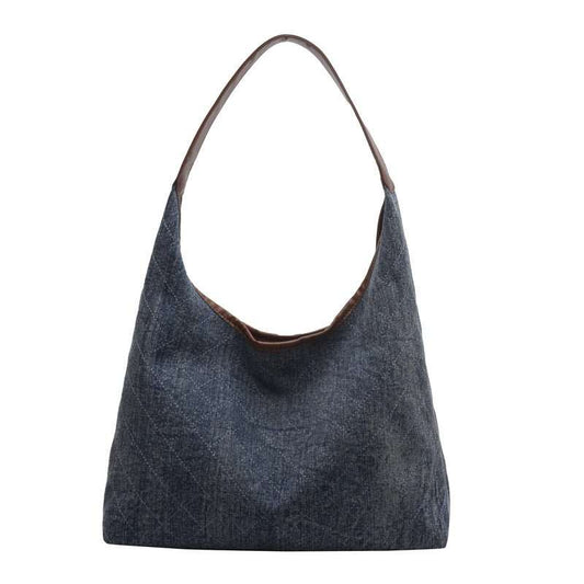 Denim Canvas Bucket Bag Fashion Large Capacity Shoulder Bags For Women Tote Handbag Female Shopping Bags - AMIR BAGS INDIA PRIVATE LIMITED