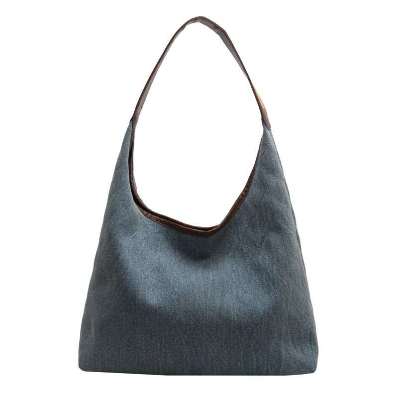 Denim Canvas Bucket Bag Fashion Large Capacity Shoulder Bags For Women Tote Handbag Female Shopping Bags - AMIR BAGS INDIA PRIVATE LIMITED