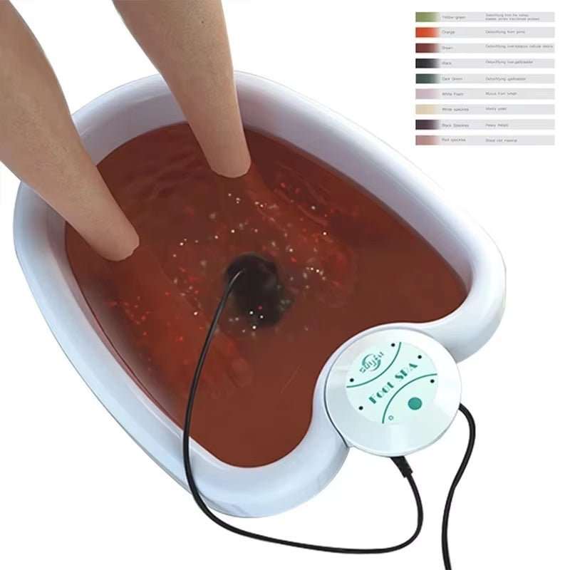 Detox Ionic Foot Spa Bath Massager Electric Mini Footbath Cleanse Machines Vibrating Whirlpool Care Arrays Aqua Health Therapy - AMIR BAGS INDIA PRIVATE LIMITED