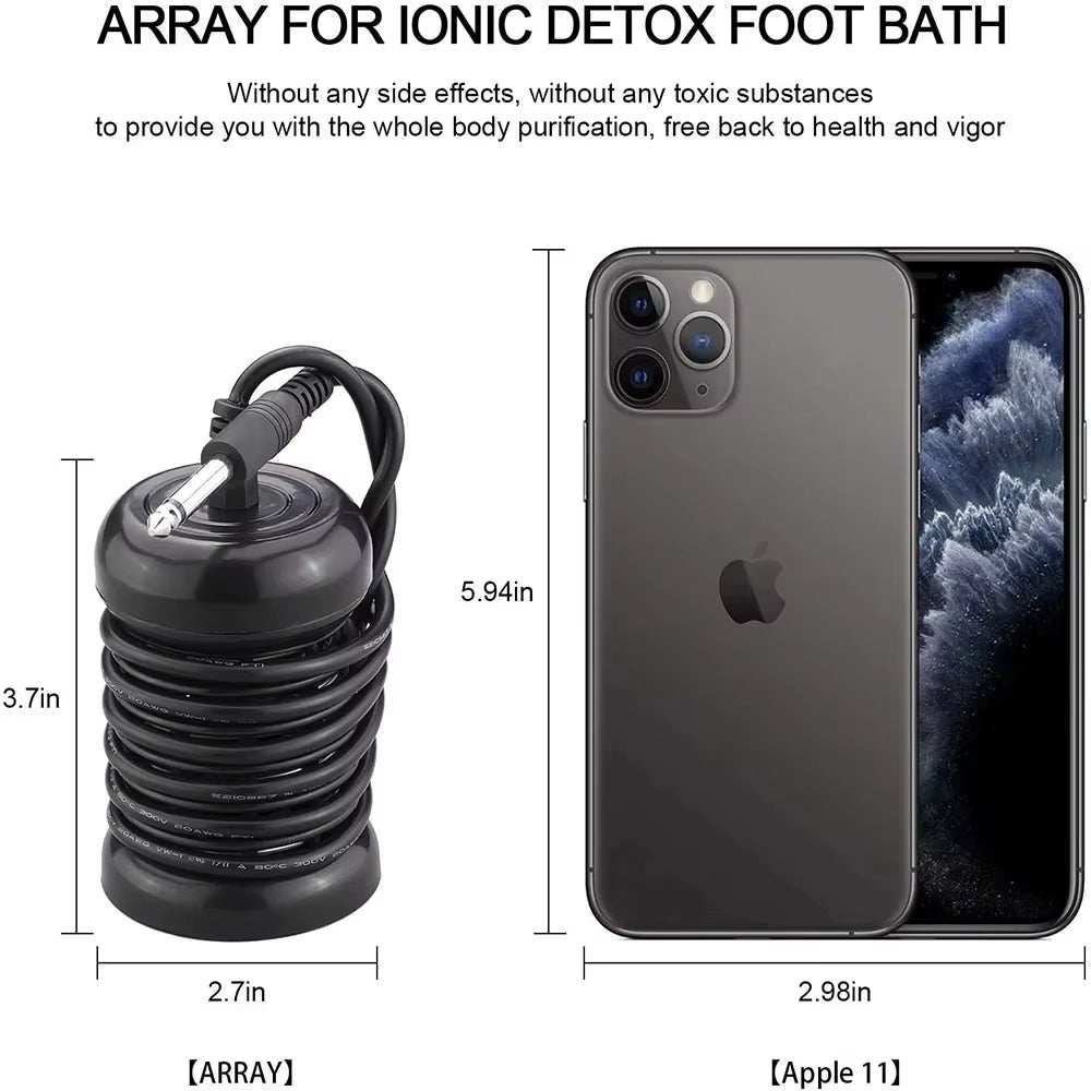 Detox Ionic Foot Spa Bath Massager Electric Mini Footbath Cleanse Machines Vibrating Whirlpool Care Arrays Aqua Health Therapy - AMIR BAGS INDIA PRIVATE LIMITED