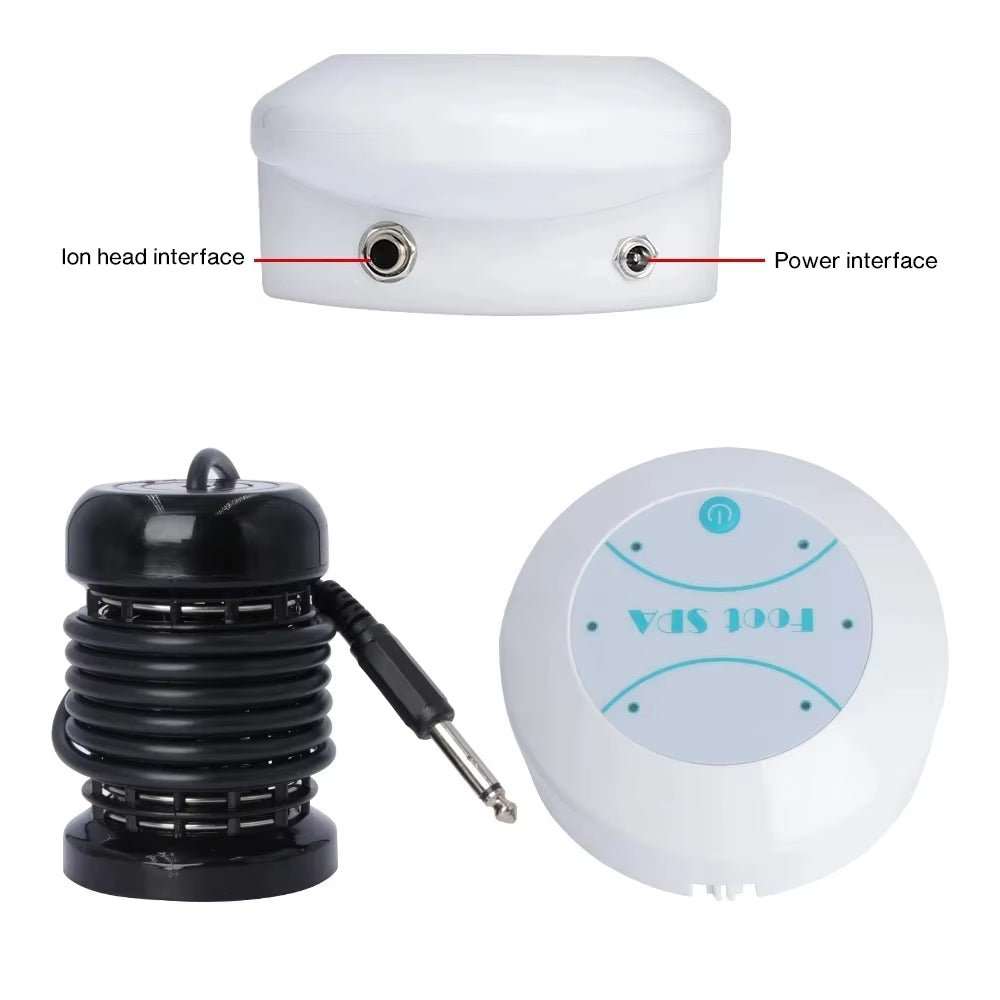 Detox Ionic Foot Spa Bath Massager Electric Mini Footbath Cleanse Machines Vibrating Whirlpool Care Arrays Aqua Health Therapy - AMIR BAGS INDIA PRIVATE LIMITED