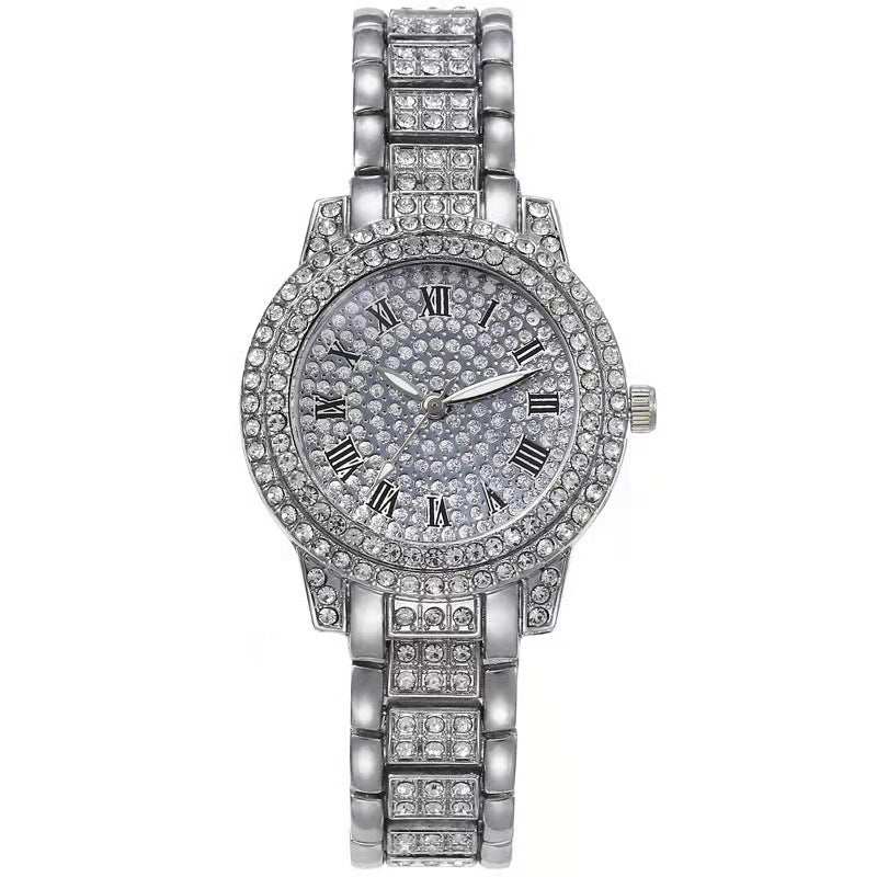 Diamond - encrusted Casual Fashion Women's Watch - AMIR BAGS INDIA PRIVATE LIMITED