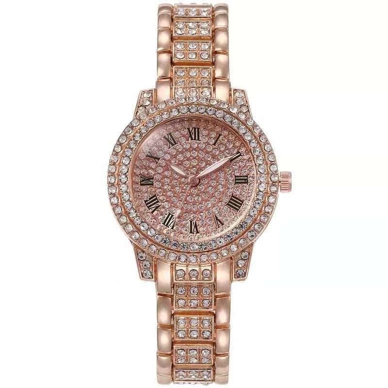 Diamond - encrusted Casual Fashion Women's Watch - AMIR BAGS INDIA PRIVATE LIMITED