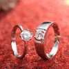Diamond Ring Simulation Women's Ring Moissanite Couple Couple Rings SATINE Six - claw - AMIR BAGS INDIA PRIVATE LIMITED