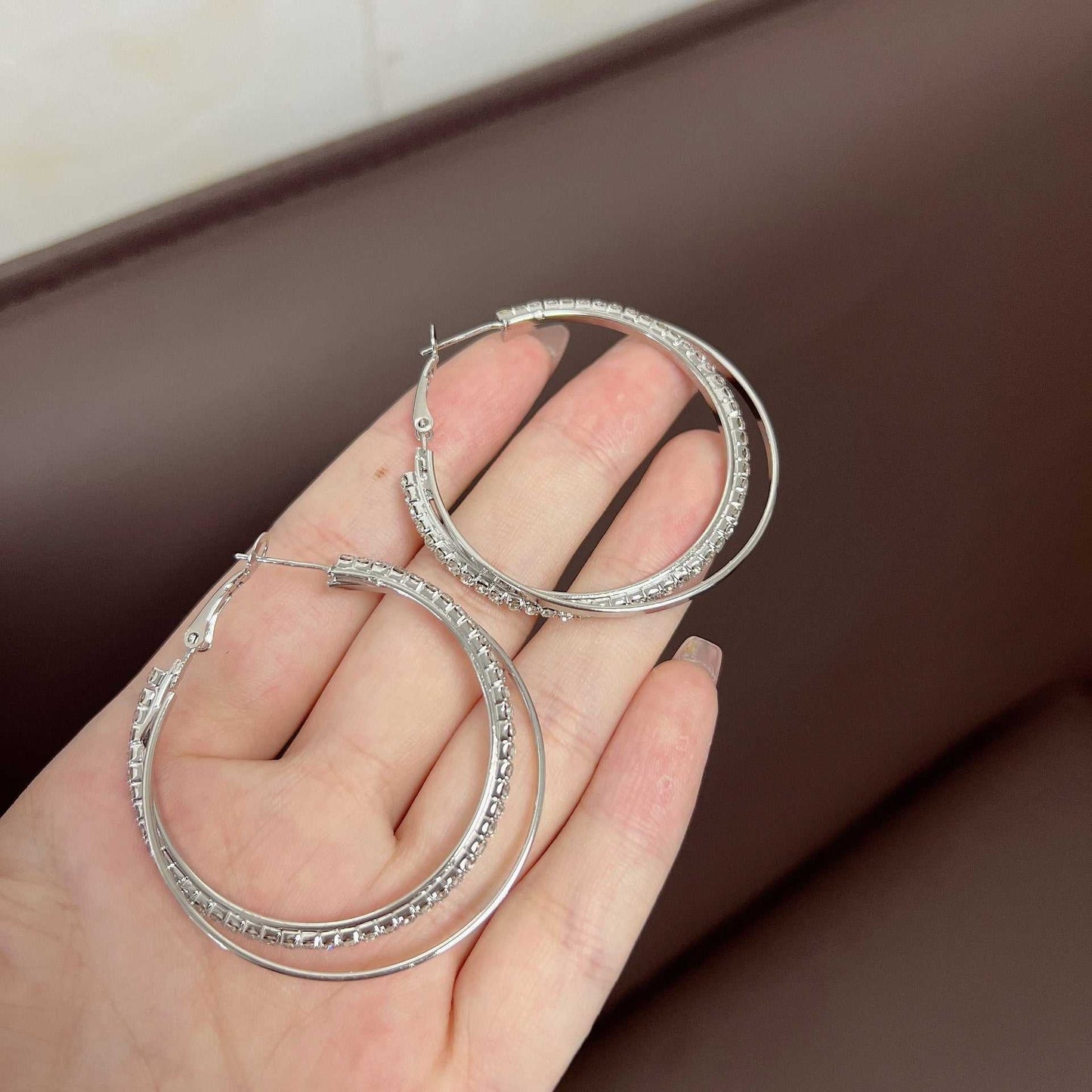 Diamond Simple Bracelet Eardrop Earring Korean Simple Temperamental - AMIR BAGS INDIA PRIVATE LIMITED