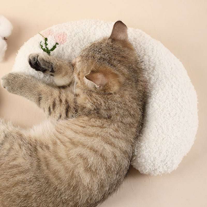 Dog Cat Sleeping Moon Pillow Small Dog Plush Pillow - AMIR BAGS INDIA PRIVATE LIMITED
