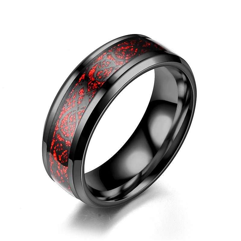 Dragon Pattern Rings Men Stainless Steel Ring Jewelry - AMIR BAGS INDIA PRIVATE LIMITED