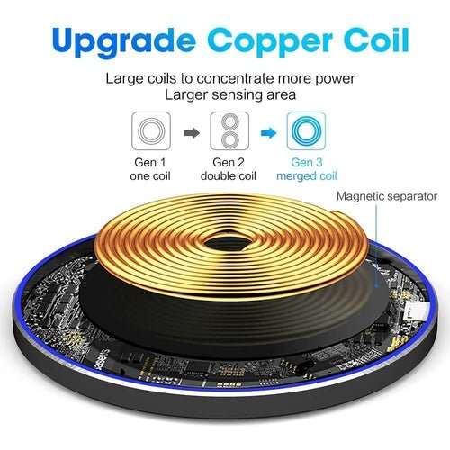 Dragon W9 30W Wireless Charging Pad - AMIR BAGS INDIA PRIVATE LIMITED