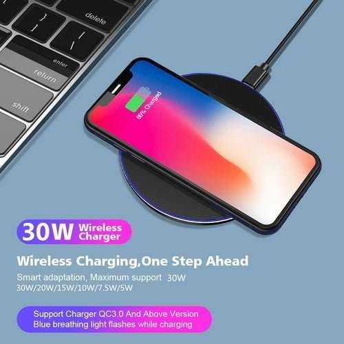 Dragon W9 30W Wireless Charging Pad - AMIR BAGS INDIA PRIVATE LIMITED